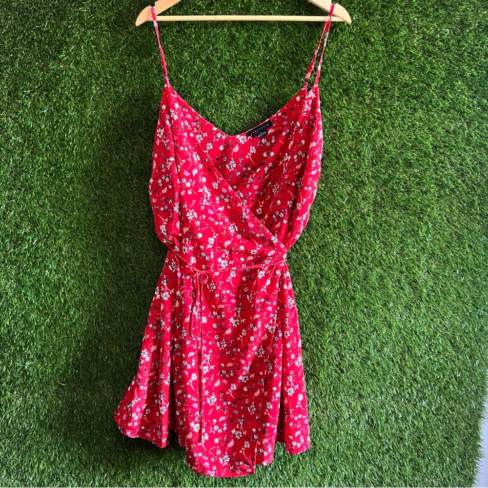 Sanctuary Floral Sleeveless V-Neck Wrap Top Plus Curvy